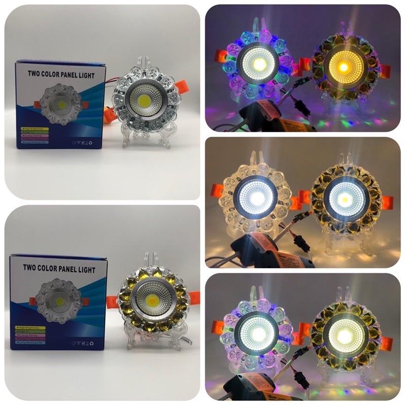 Âm trần viền màu cob 3w+3w