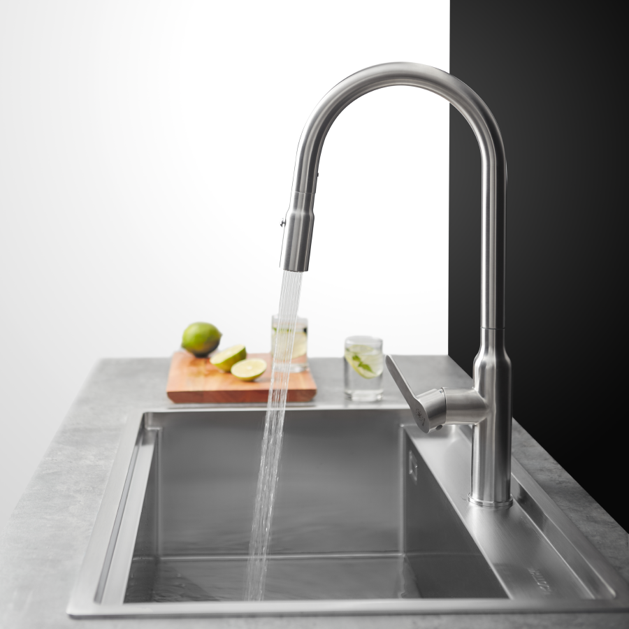 Vòi rửa chén inox - Dây rút Malloca K046-S