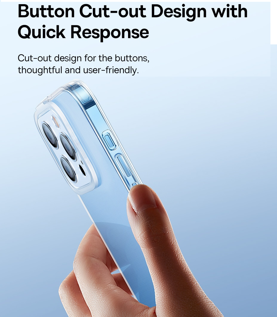 Ốp lưng chống sốc trong suốt cho iPhone 14 Plus hiệu Baseus Protective Case trang bị khung bảo vệ camera, chống chịu va đập cực tốt, độ trong suốt chuẩn HD - hàng nhập khẩu