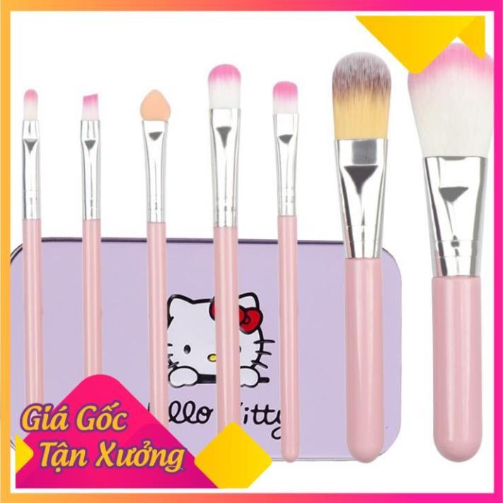 Bộ Cọ Trang Điểm Cá Nhân Hình Mèo Kitty 7 Cây TP'S