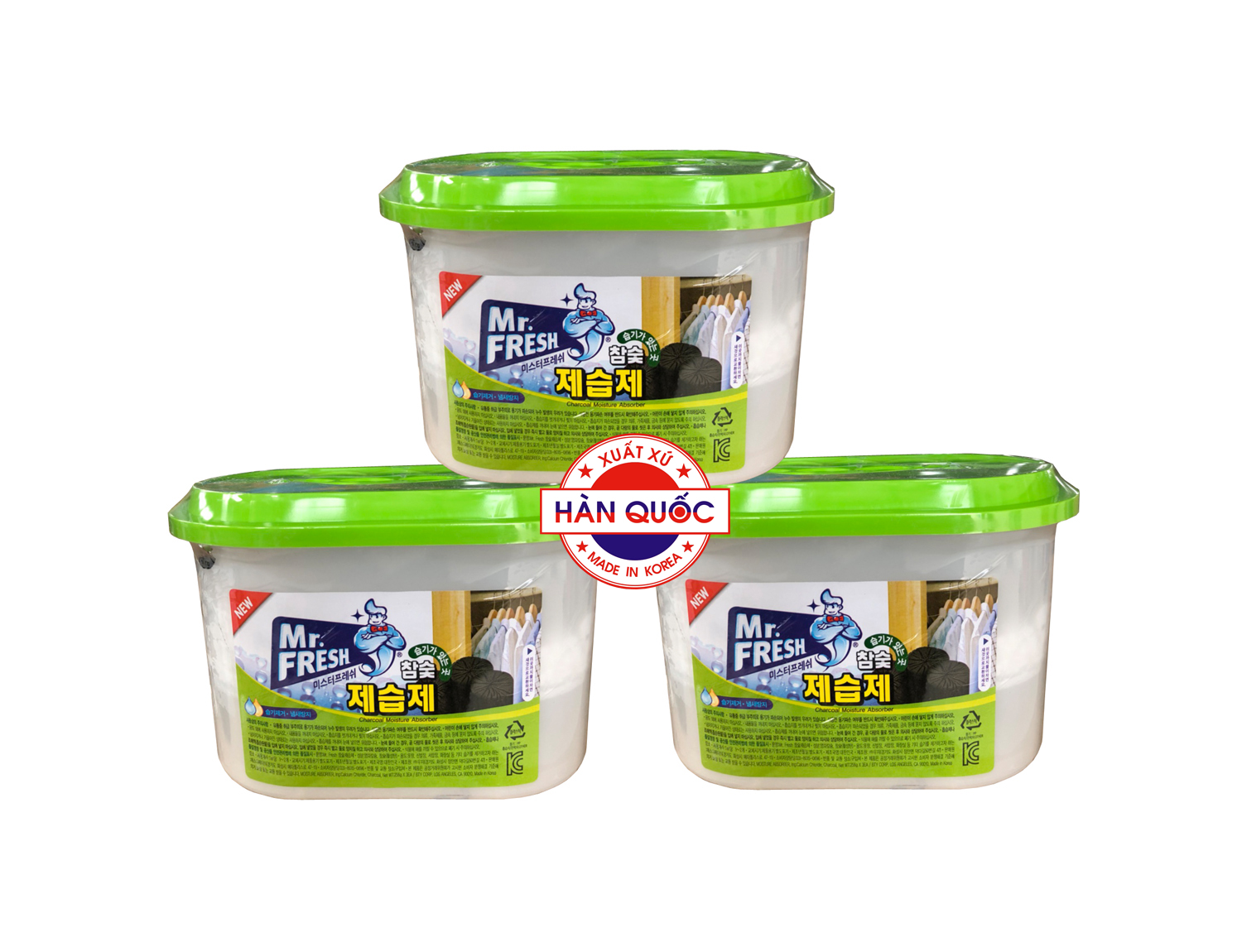 Combo 5 Hộp Hút Ẩm Than Hoạt Tính Mr.Fresh Hàn Quốc