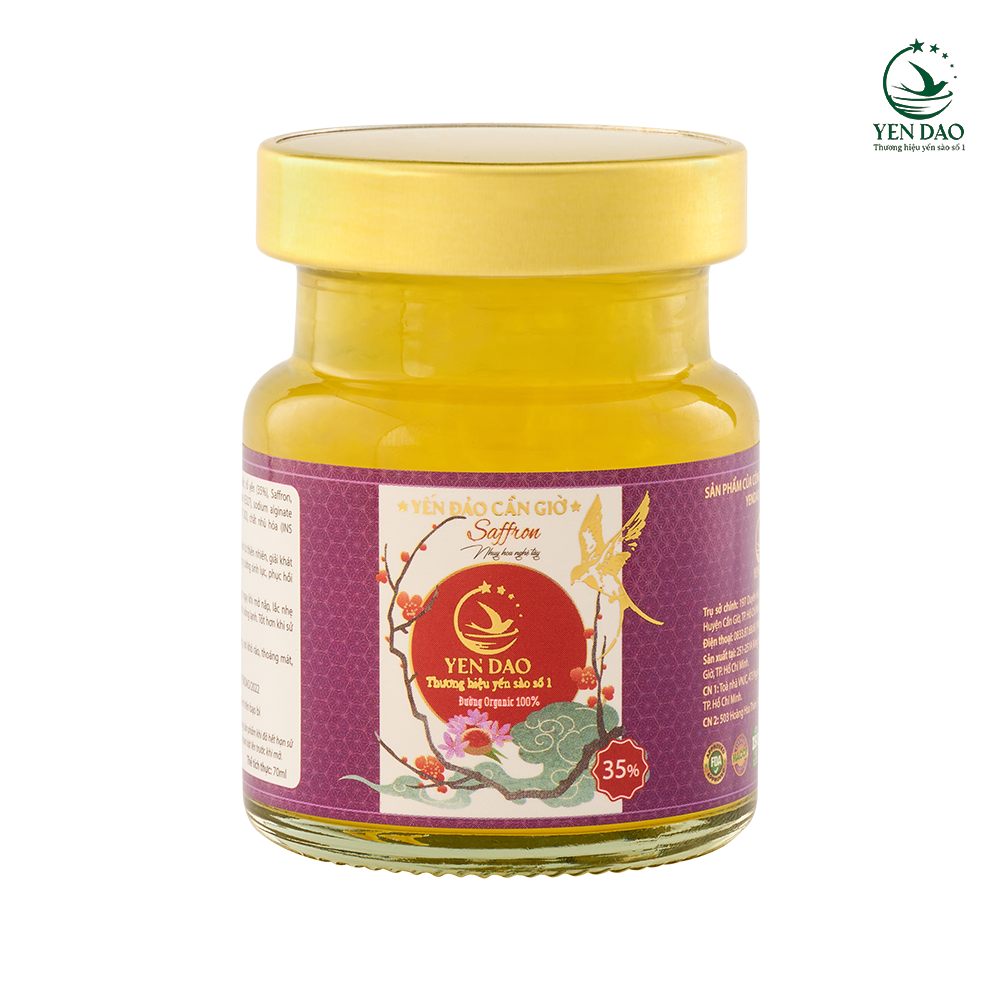 Yến Hũ Saffron Yến Đảo Hỗ Trợ Bồi Bổ Cơ Thể, Tăng Cường Sinh Lực Và Phục Hồi Sức Khỏe 70ml/ Hũ