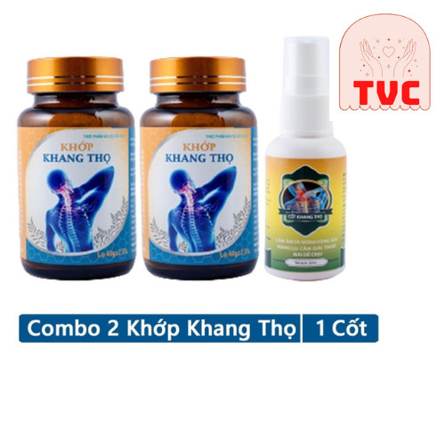 Combo 2 Hộp Khớp Khang Thọ tặng 1 Cốt Khang Thọ - Hỗ Trợ Giảm Viêm Khớp,Giảm Đau Xương Khớp,Tê Nhức Tay Chân