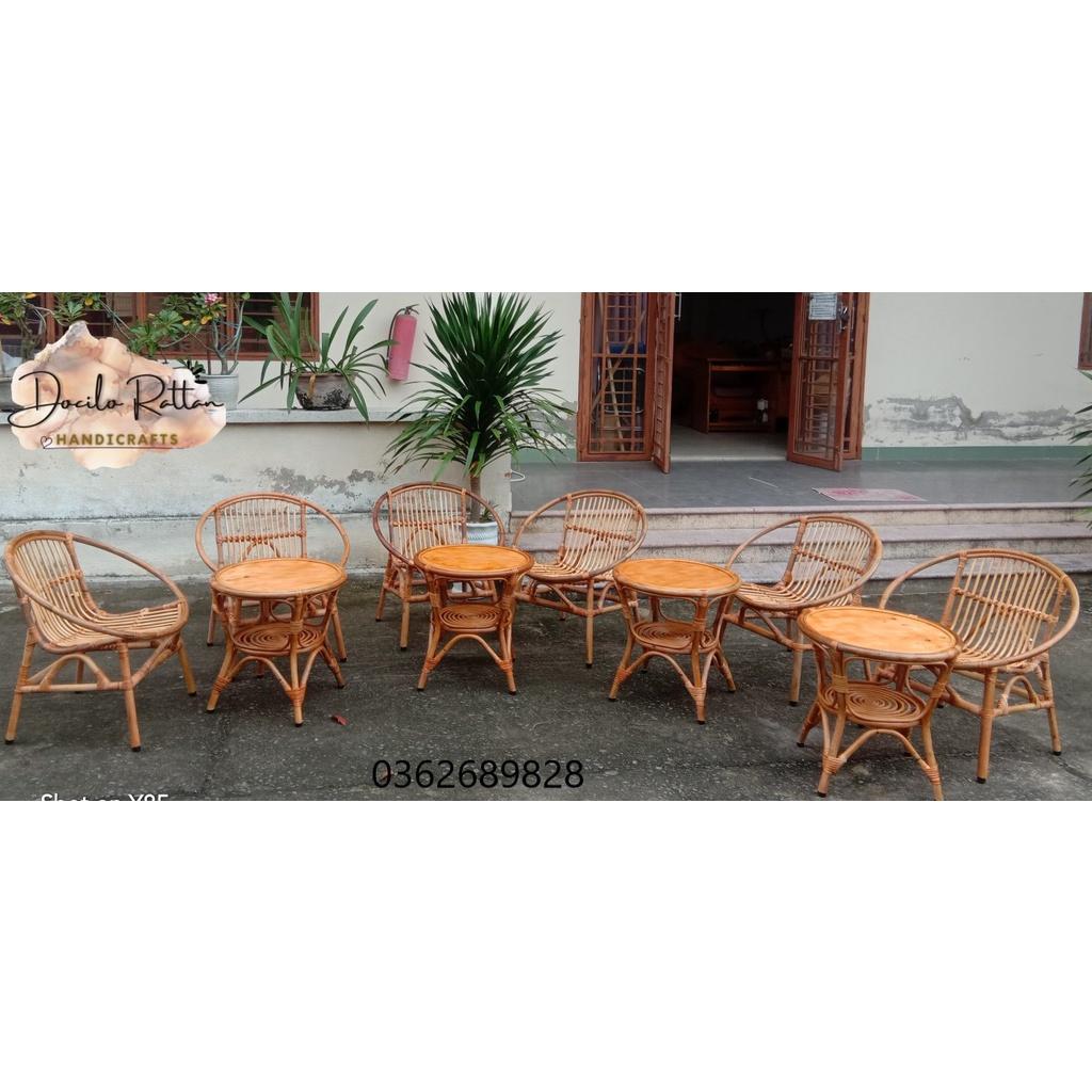 GHẾ SÒ MÂY TRE sơn tự nhiên Docilo Rattan chất lượng cao , cung cấp cho quán cafe nhà hàng khách sạn homestay