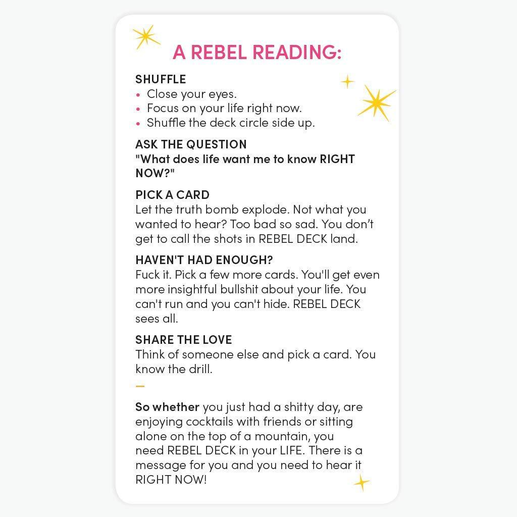 Bộ Bài Tarot Bói REBEL DECK - The Oracle with Attitude - Oracle Deck Siêu Hot