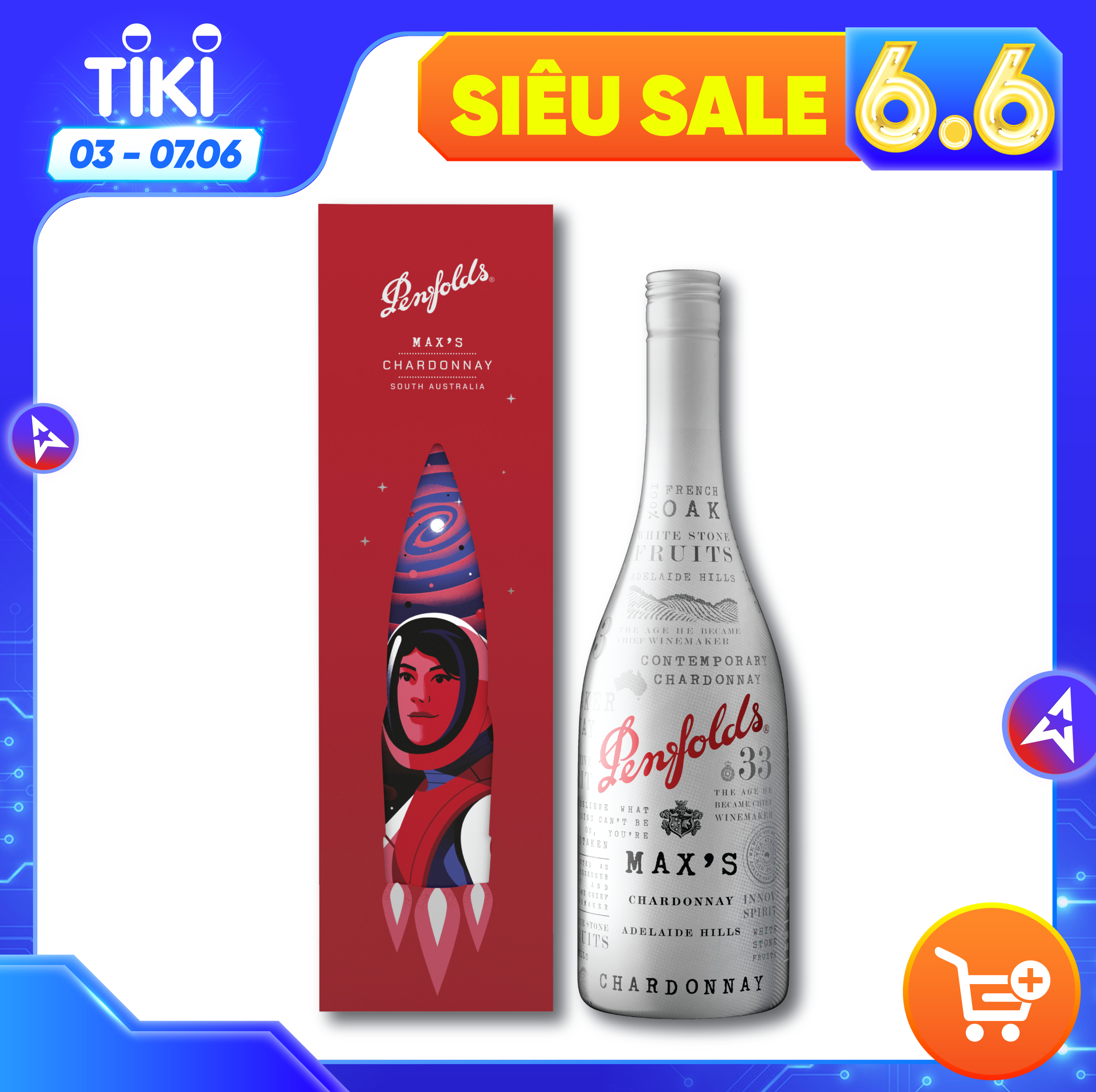 Rượu vang Úc Penfolds Max's Chardonnay (750ML 13%) - Hộp quà phiên bản giới hạn