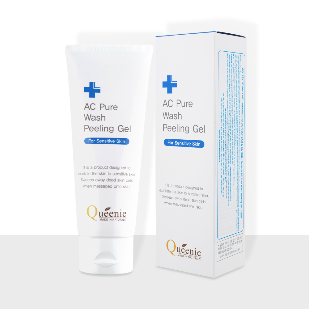 GEL TẨY TẾ BÀO CHẾT CHO DA MỤN, DA NHẠY CẢM  QUEENIE AC PURE 100ML - MỸ PHẨM HÀN QUỐC