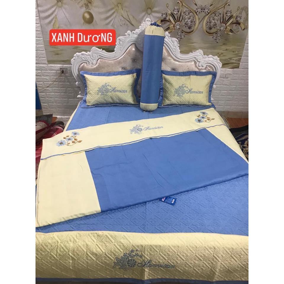 Trọn bộ chăn ga gối satin 7 món cao cấp dành cho mùa cưới