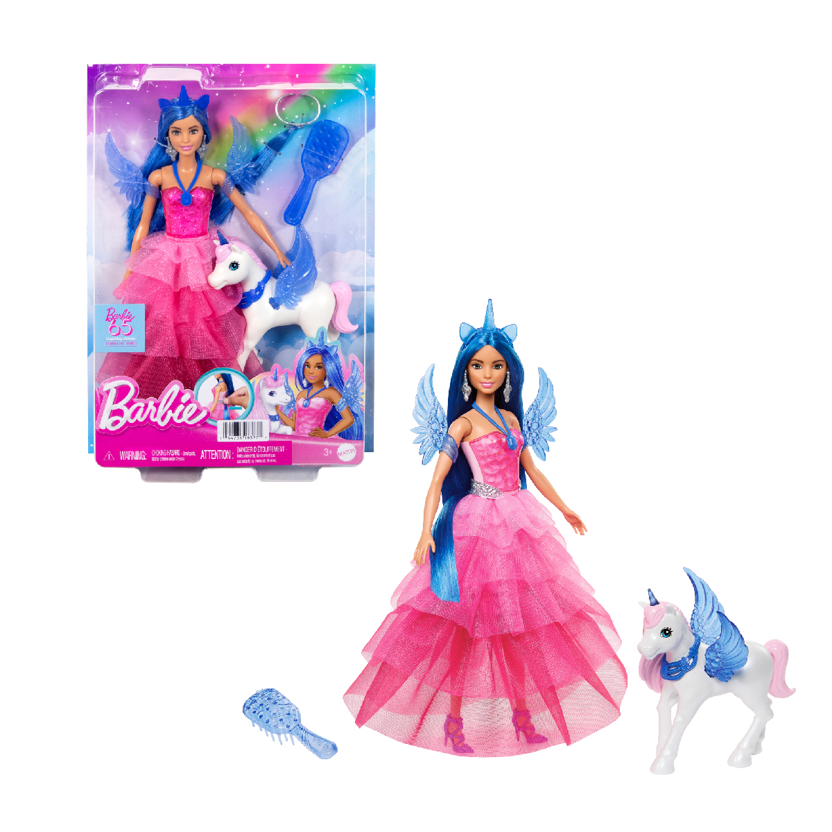 Đồ Chơi Búp Bê Nàng Tiên Kỳ Lân Ngọc Bích - Kỉ Niệm 65 Năm Barbie HRR16