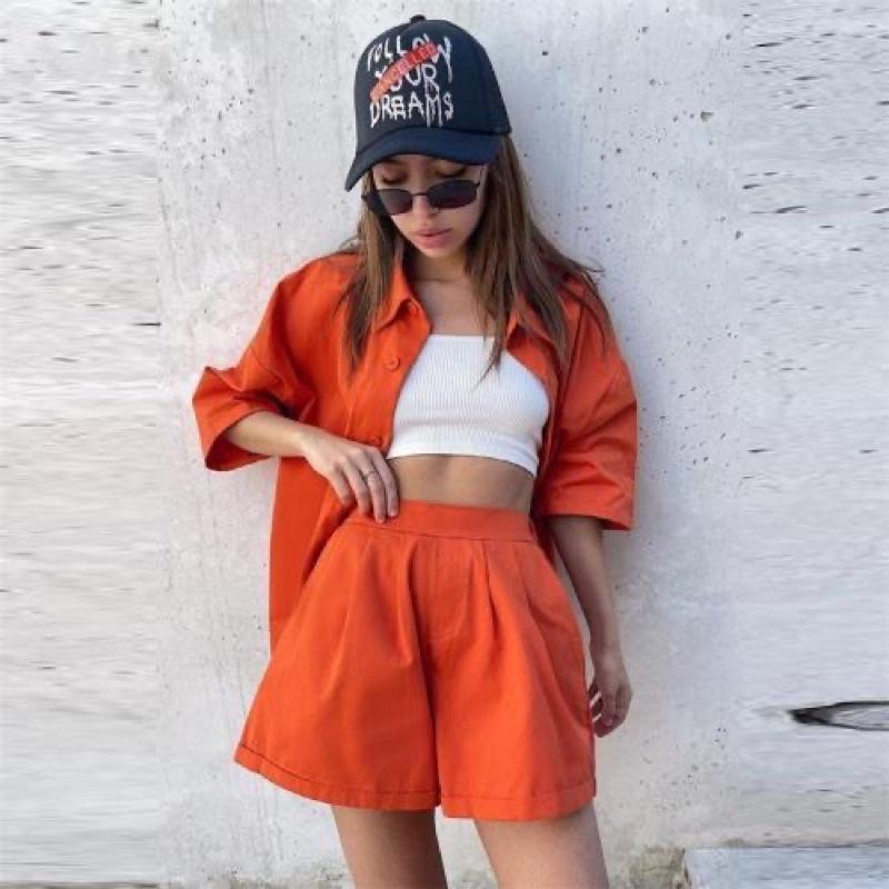 NGYÊN SET SƠMI Zar gồm áo ngắn tay kèm quần short đùi chất dày