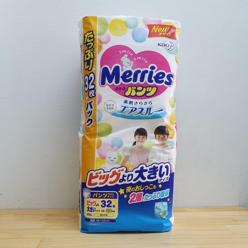 Tã Merries quần size XXL32 cho bé từ 15-28kg