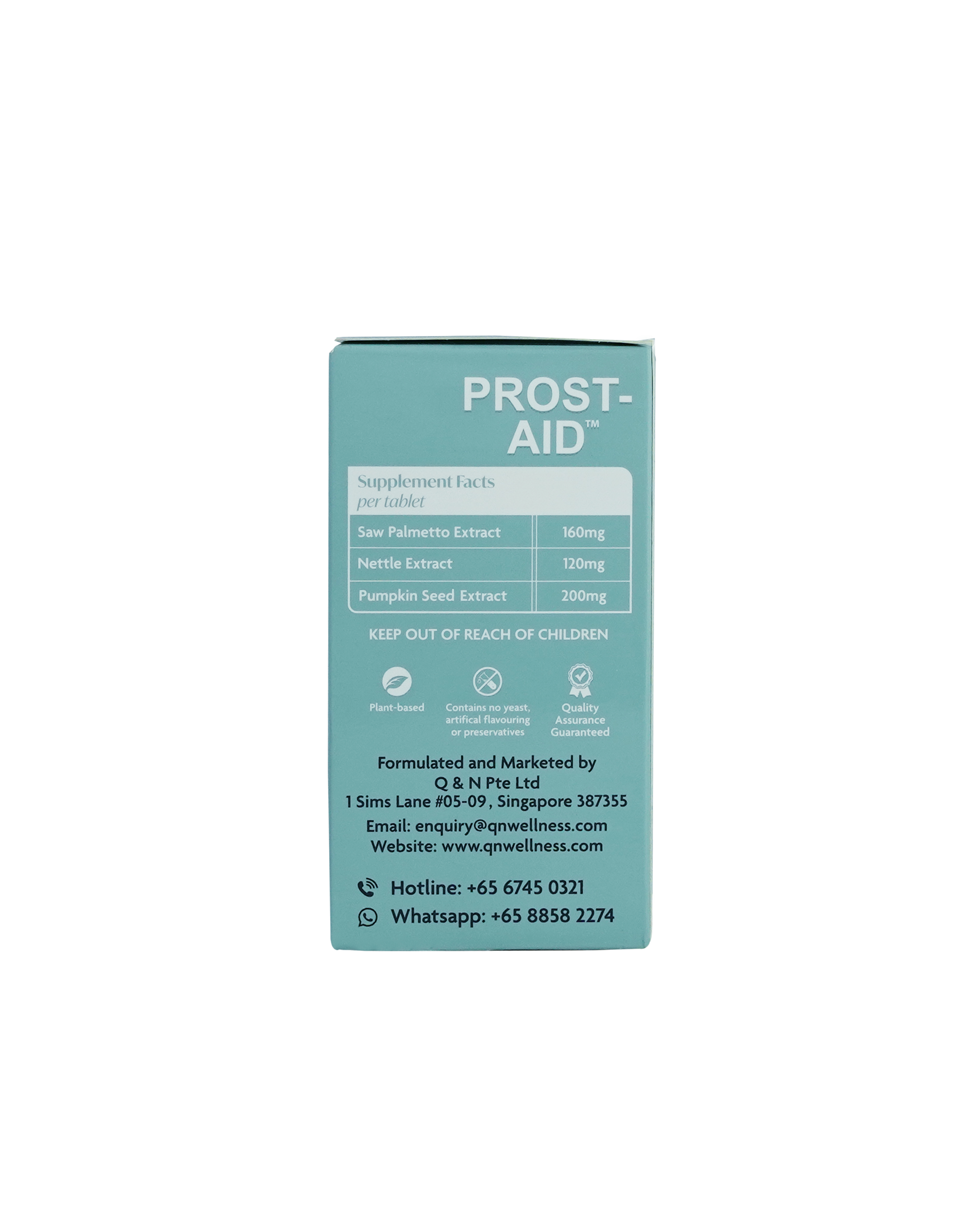 Viên Uống Bổ Sung Prost-Aid QN Wellness Chiết Xuất Saw Palmetto Hỗ Trợ Trao Đổi Chất, Tăng Cường Sức Khỏe Tuyến Tiền Liệt & Chức Năng Tiểu Tiện - Hộp 60 Viên