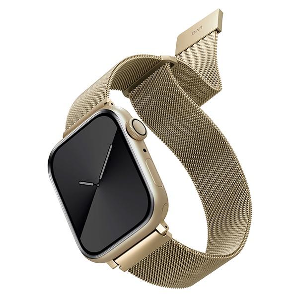 Dây Đeo UNIQ DANTE Mesh Steel Strap For Apple Watch Series 1~8/ SE đủ size, chất liệu thép bền bỉ. Hàng Chính Hãng