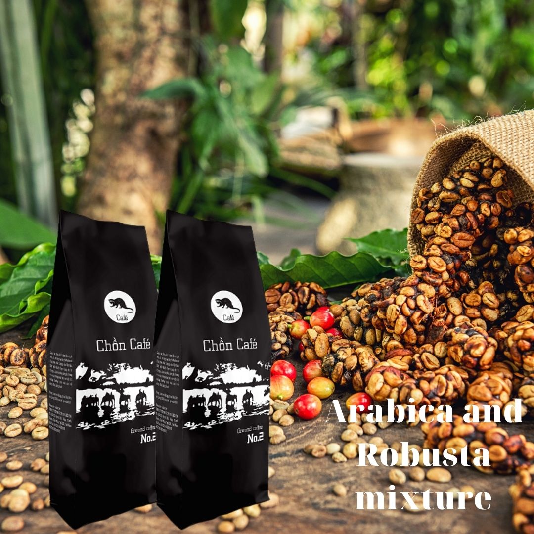 Cà phê bột pha phin - Chồn café No.2 - Đắng đậm, thơm, béo, chuyên pha cà phê đen