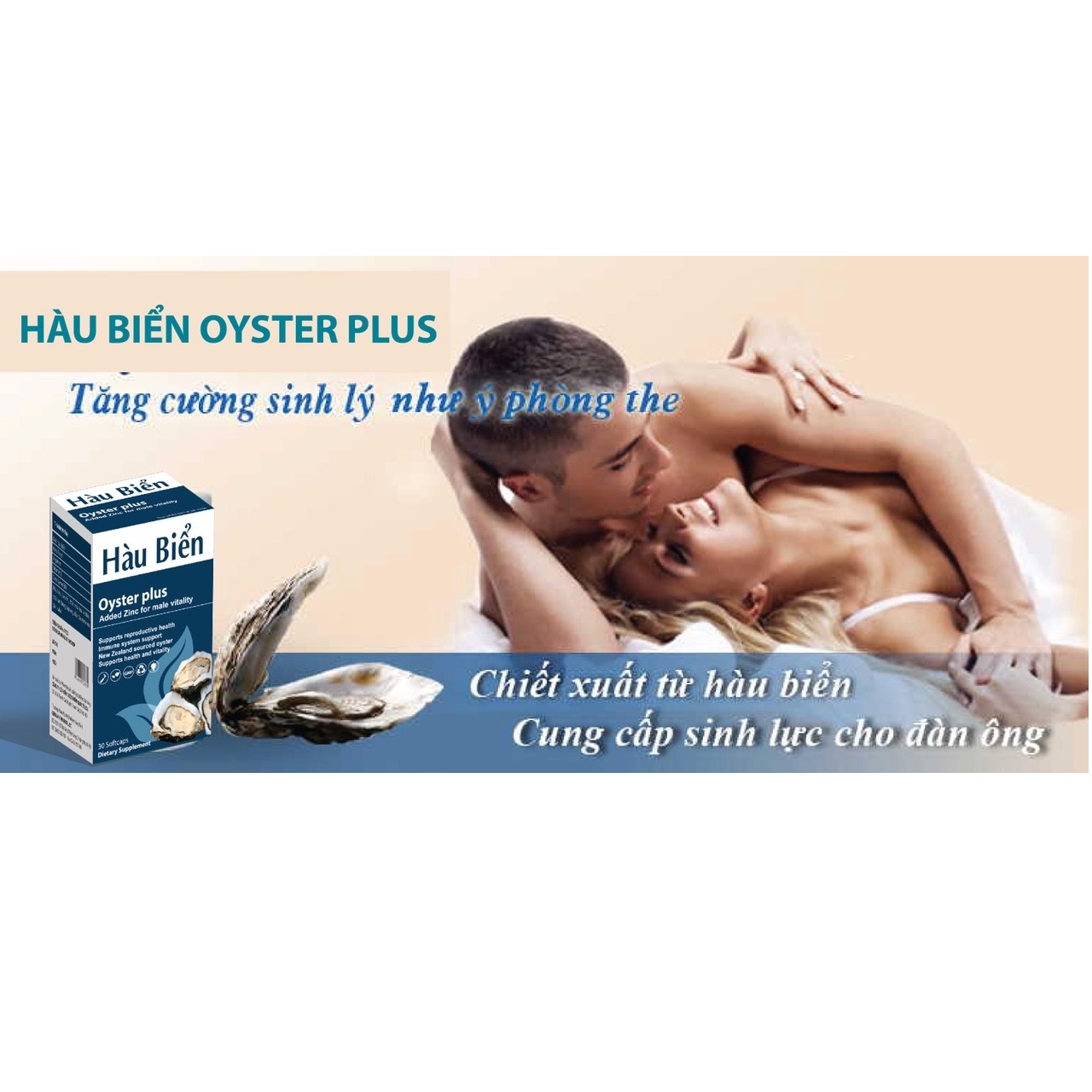 Viên Tinh Hàu Biển - Hỗ Trợ Yếu Sinh Lý - Xuất Tinh Sớm - Tăng Cường Sinh Lý Nam - Nguyên Liệu Nhập Khẩu Mỹ - Lọ 30 Viên
