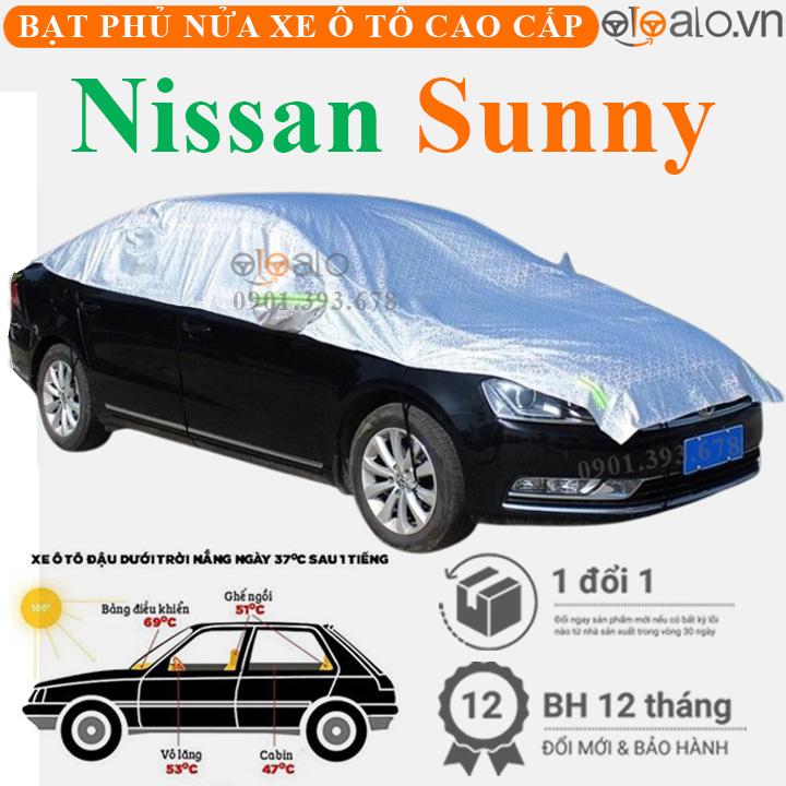 Bạt phủ nửa nóc xe Nissan Sunny vải dù 3 lớp