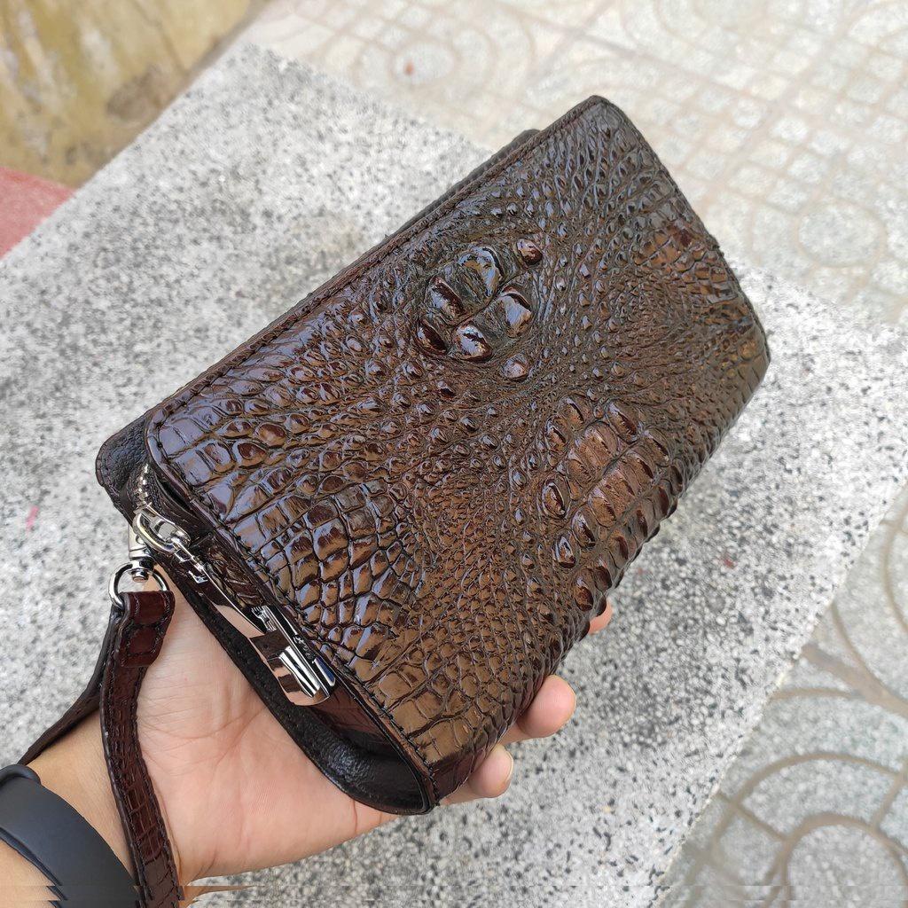 Clutch cầm tay da cá sấu cao cấp cho nam nữ
