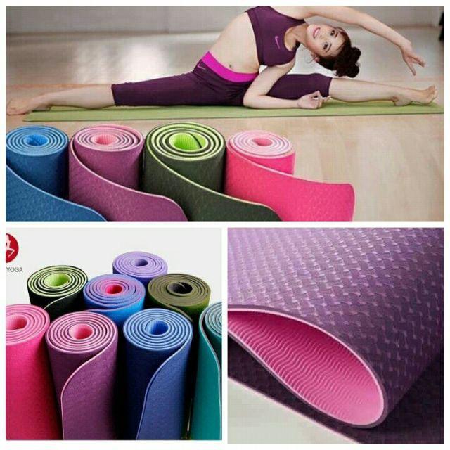 Thảm tập yoga 2 lớp loại dày cao su non