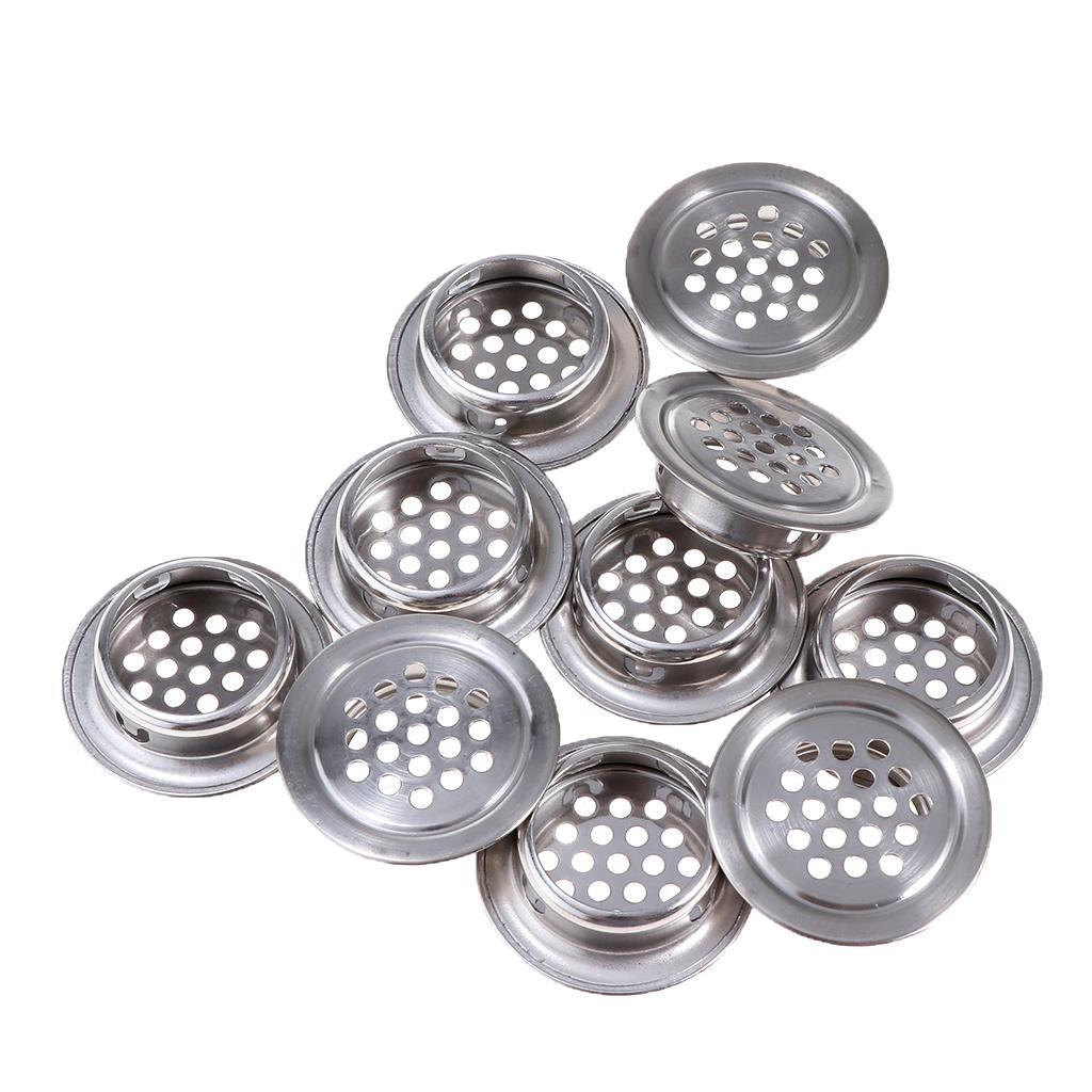 3X Stainless Steel Air Vent Louver Round Hole Air Vent Cover Louver 25mm