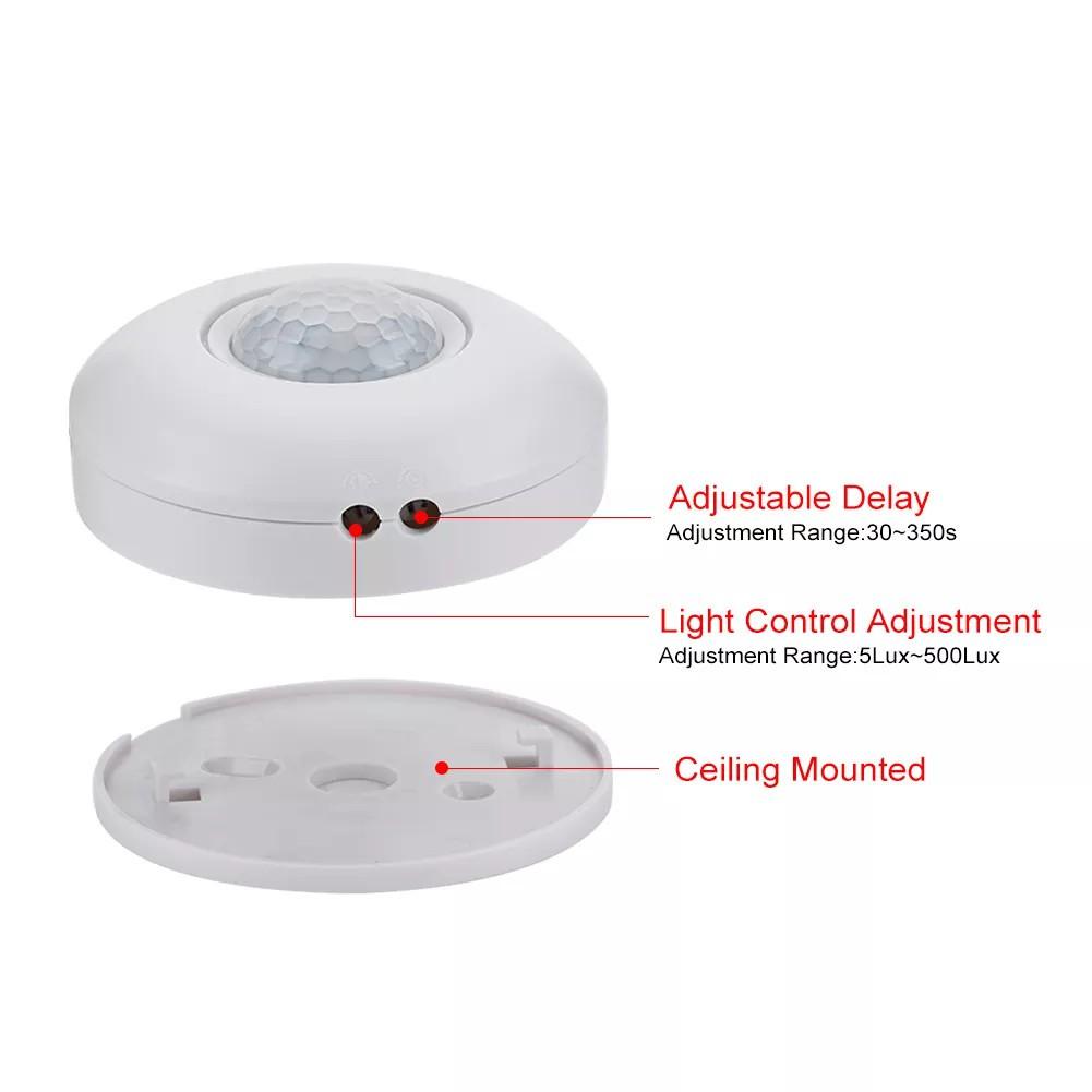 Cảm Biến Chuyển Động Hồng Ngoại PIR 360°, Dùng Cho Đèn 12 VDC