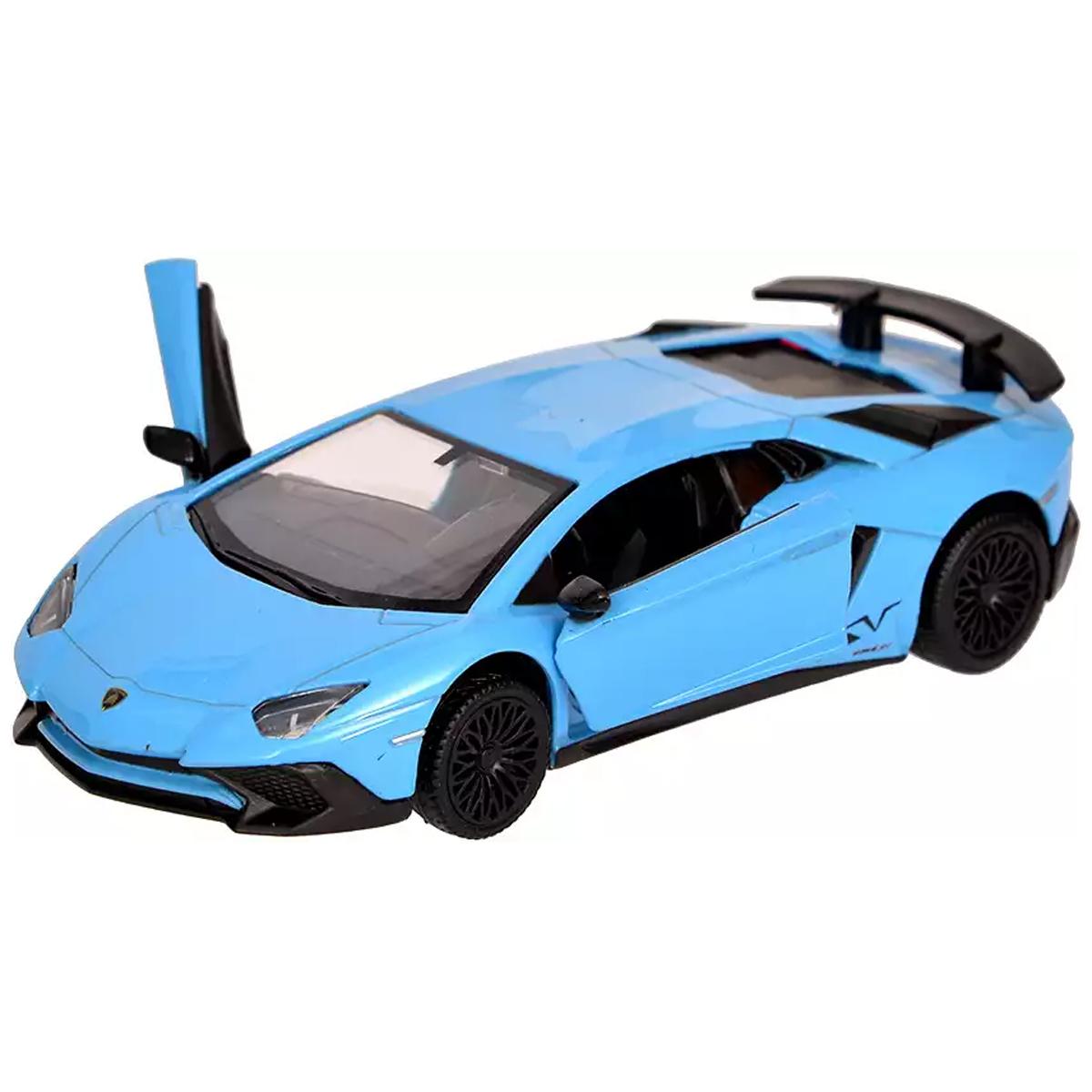 Đồ Chơi Mô Hình Xe Thể Thao - Lamborghini Aventador Chạy Trớn - RMZ City 554990 - Màu Xanh Dương