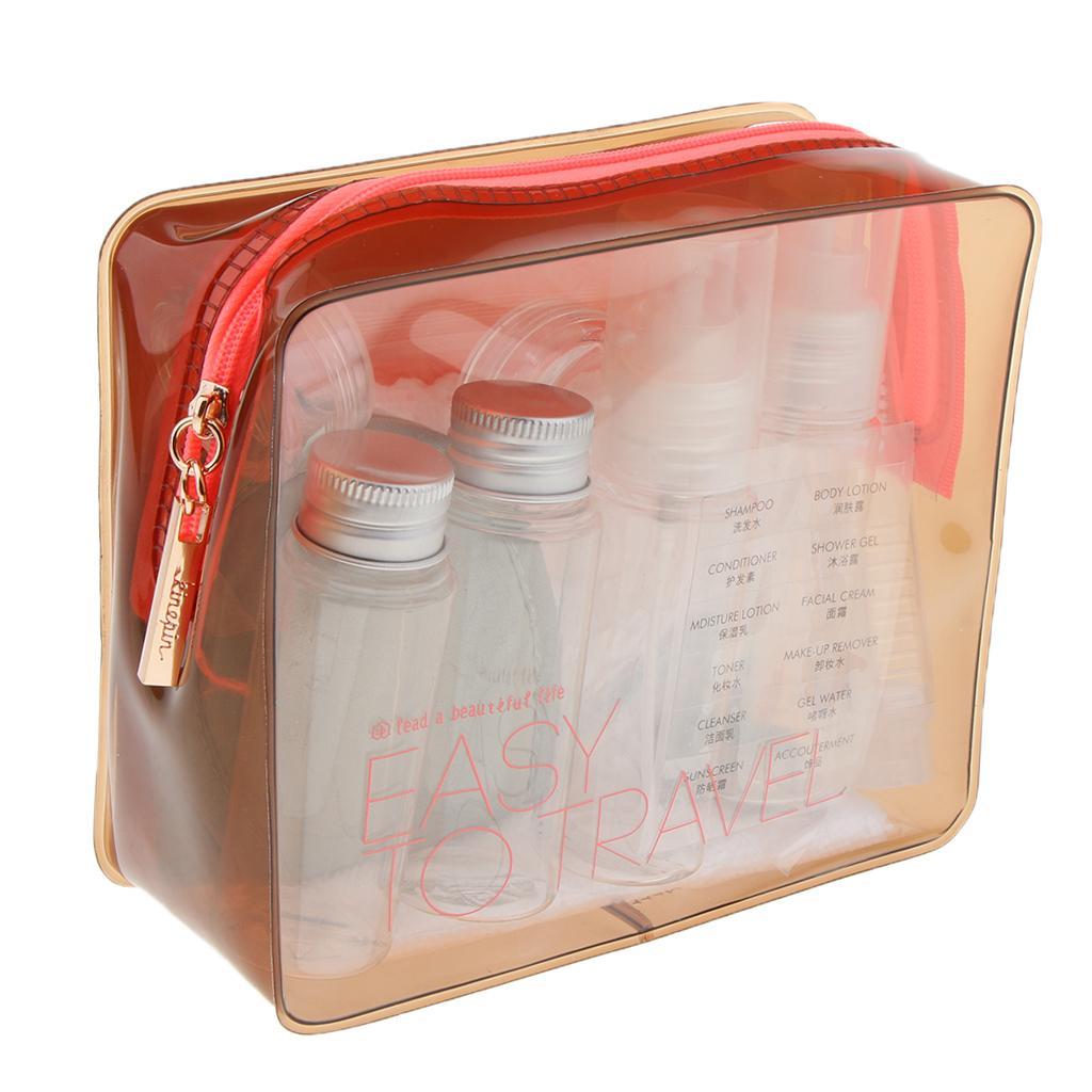 15pcs Makeup Spray Bottle Lotion Case Empty Container Travel Eyemask Set Kit