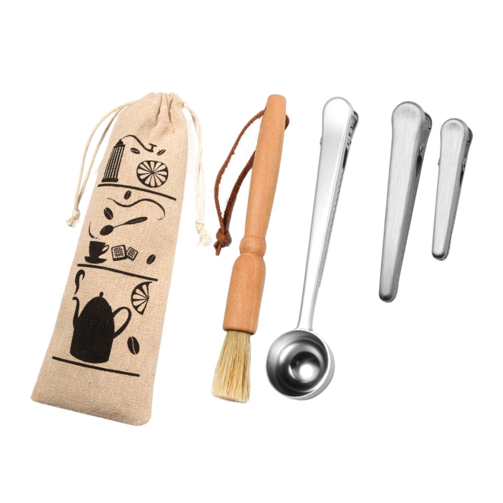 Coffee Grinder Cleaning Brush Machine Cleaner Tool Beans Wooden Handle