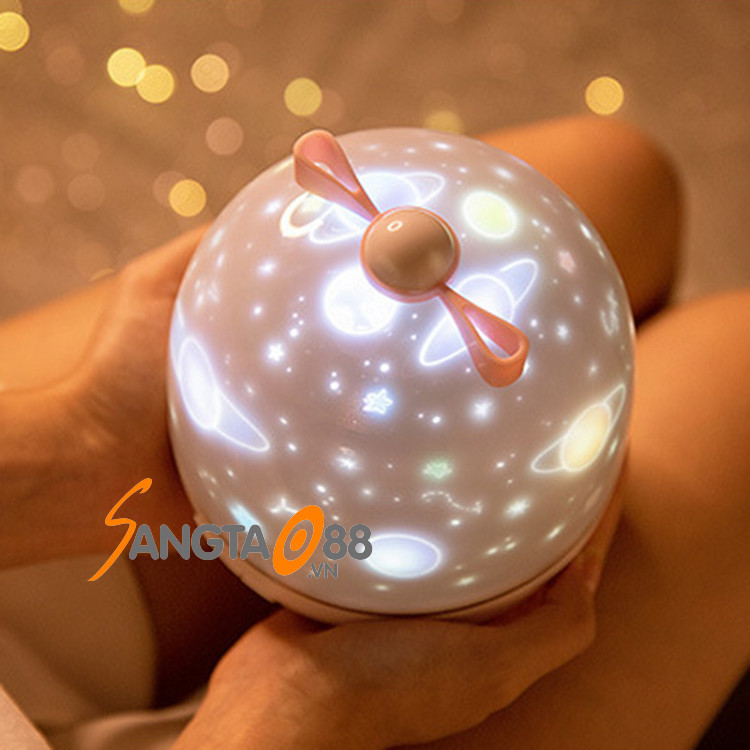 Đèn trang trí để bàn tạo sao màn HD nhiều mẫu, 3 màu sáng chuyển động cao cấp E01