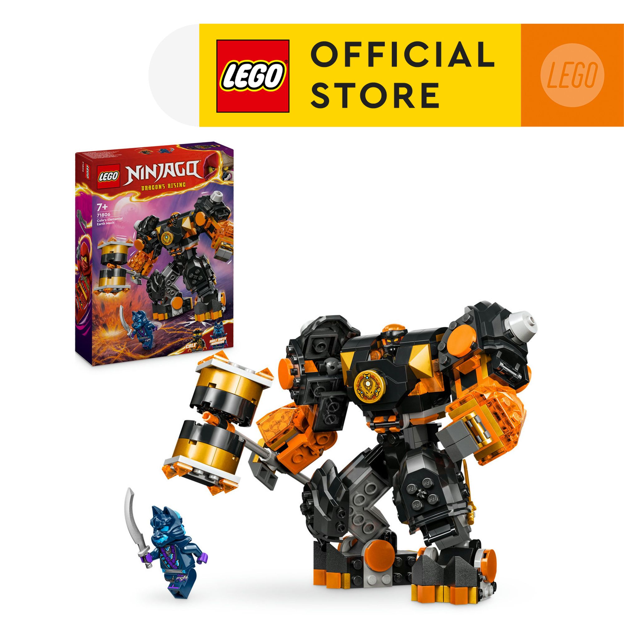 LEGO NINJAGO 71806 Đồ chơi lắp ráp Chiến giáp của Cole (235 chi tiết)