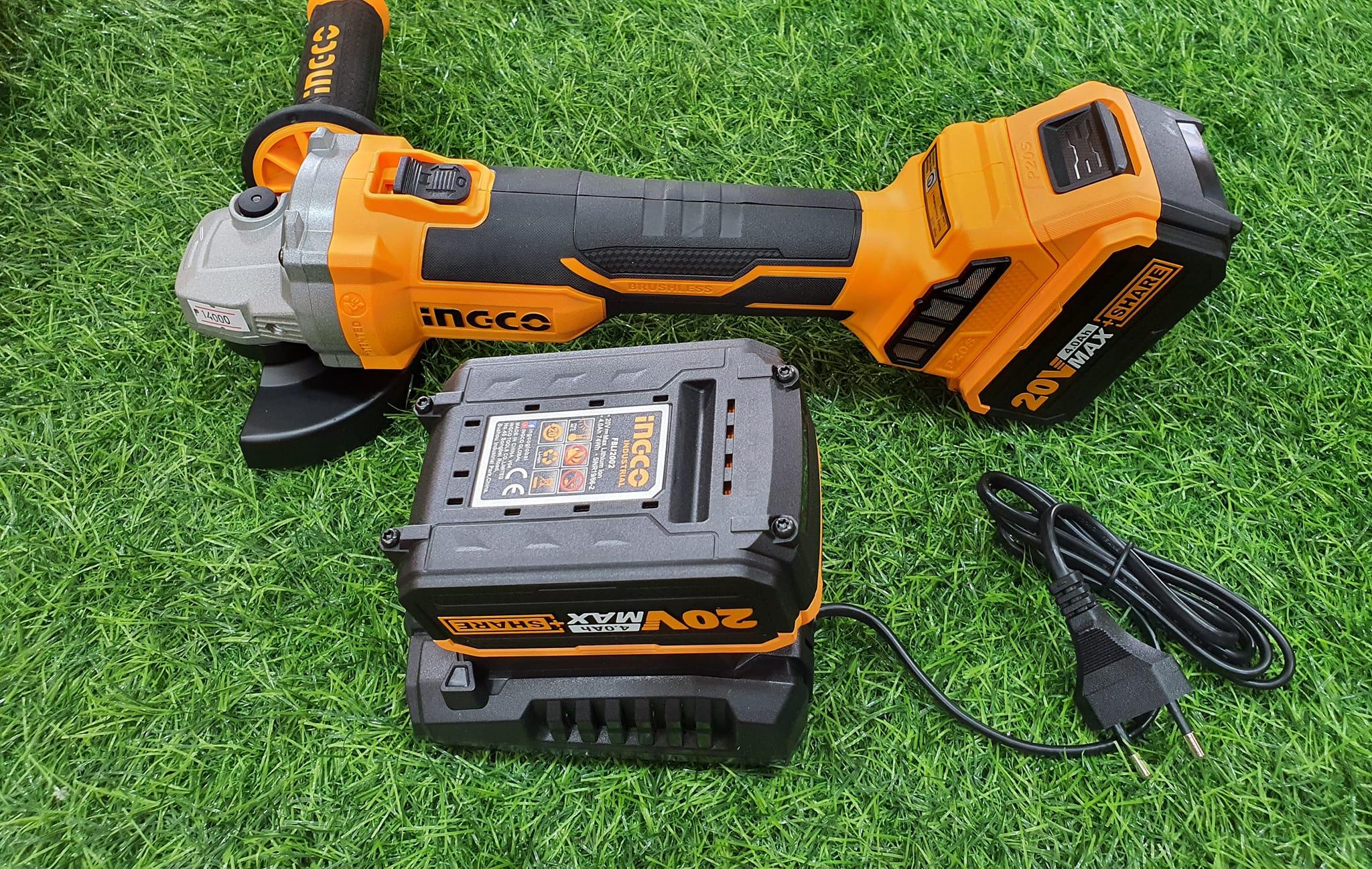 MÁY MÀI GÓC KHÔNG CHỔI THAN 20V 100MM INGCO CAGLI10022 - HÀNG CHÍNH HÃNG