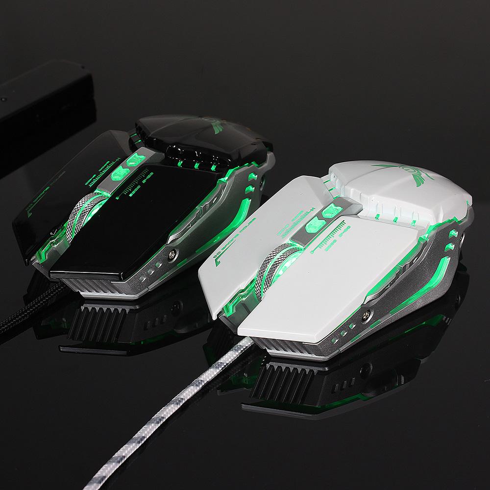 Chuột chơi game có dây ZERODATE X700 USB cơ học 3200DPI có thể điều chỉnh 8 nút