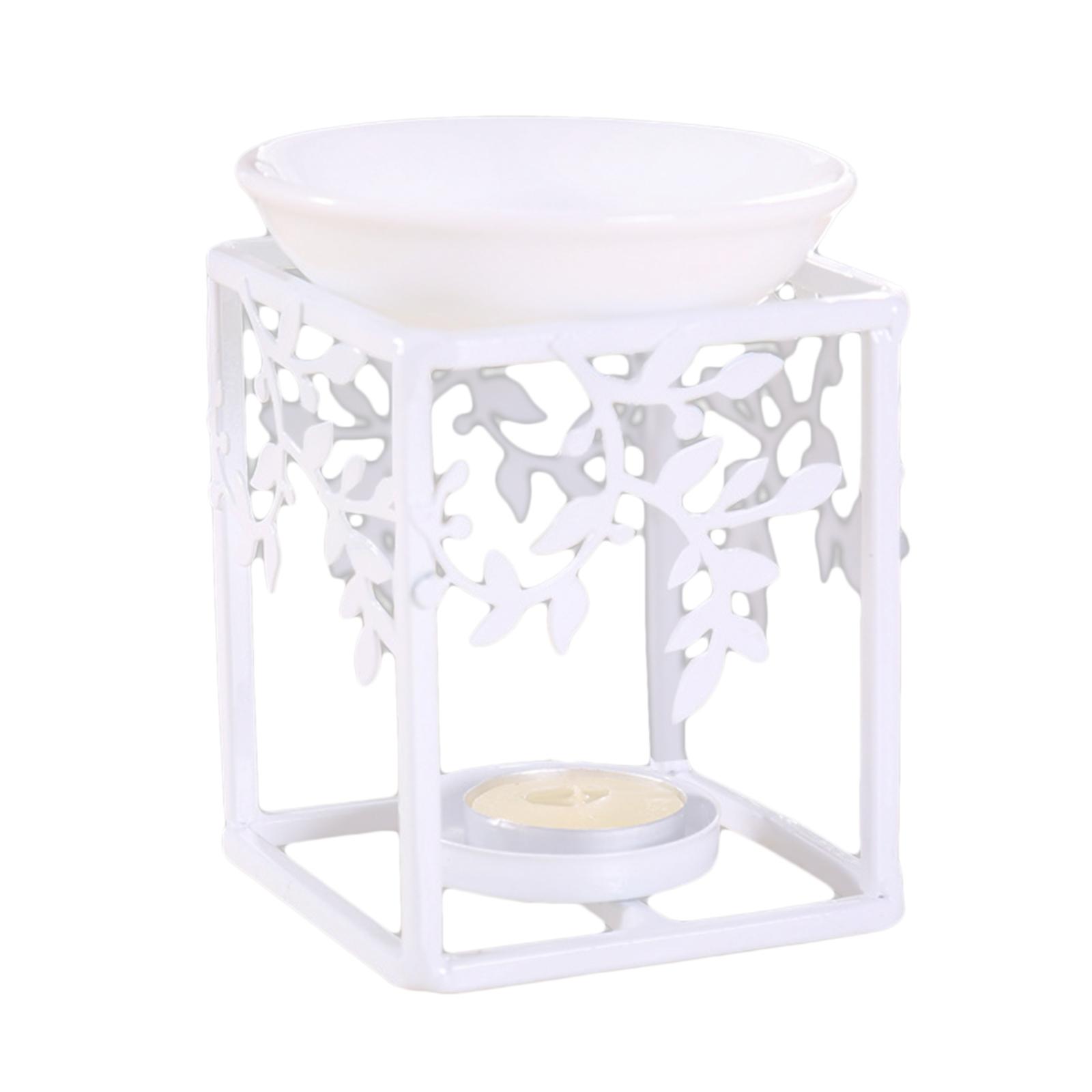 Tealight Candle Holder Essential Wax Melt Fragrance Oil Burner Warmer Black