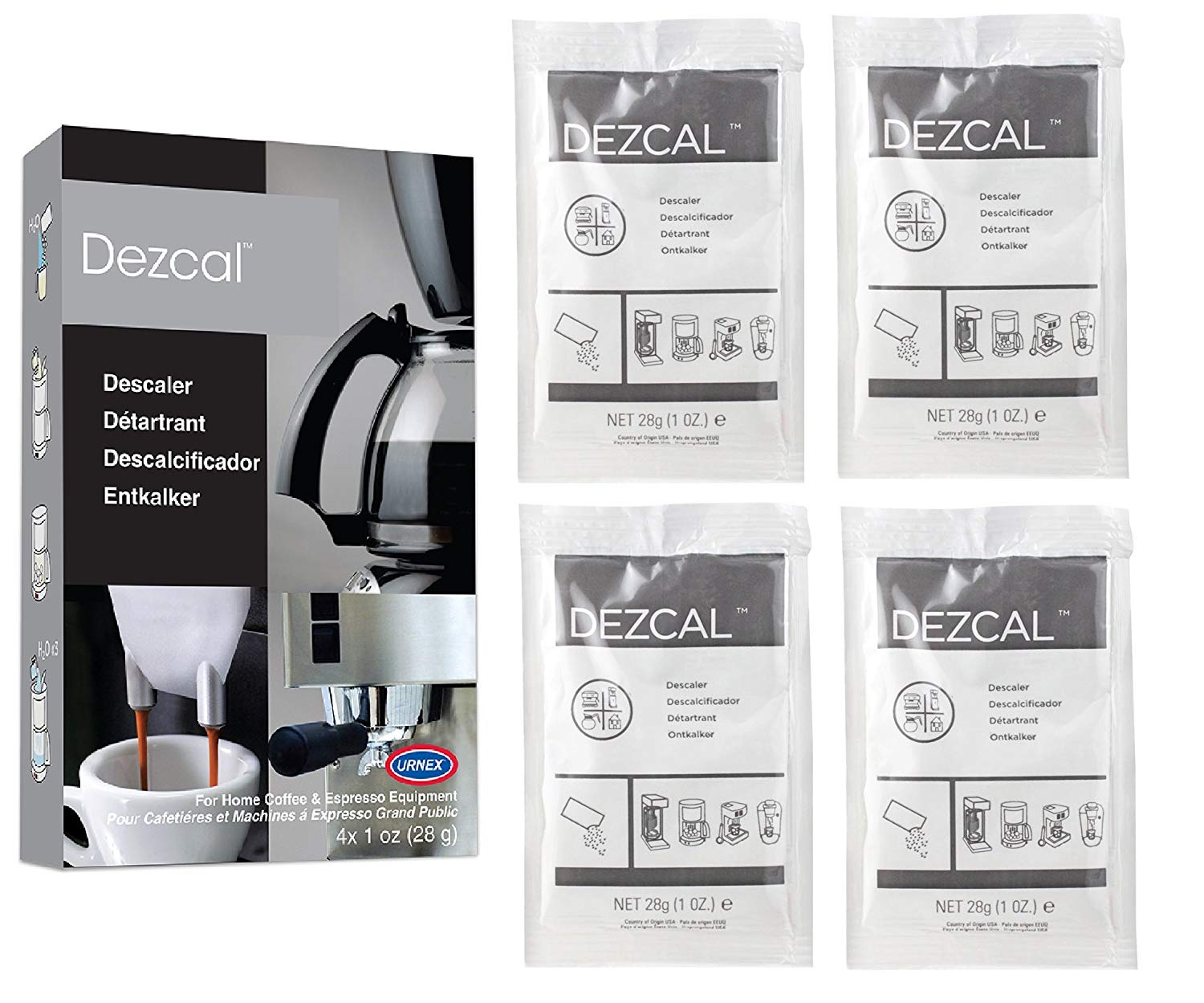 Bột Tẩy Canxi Máy Pha Cà Phê Urnex Dezcal - Gói 28gram