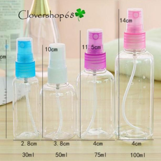 Lọ Xịt Dung Dịch Phun Sương 30ml, 50ml ,100ml, lọ pet đựng mỹ phẩm mini