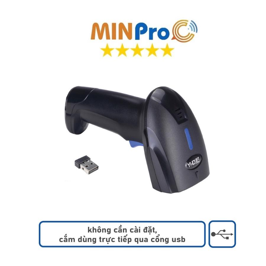 Máy quét mã vạch không dây bluetooth YHD máy bắn mã vạch cầm tay Barcode 1D 2D MINPRO