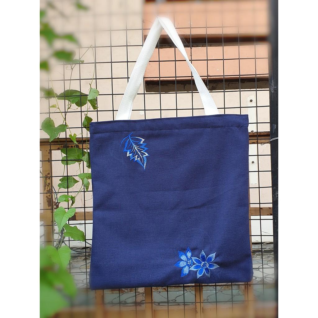 Túi vải canvas handmade họa tiết thêu tay MAD-02