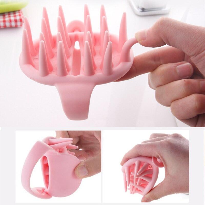 Massage Comb Cleaning Brush Creative Hangable Scalp Massage Soft Comb Shampoo Comb Household Head Massage Big Teeth Comb