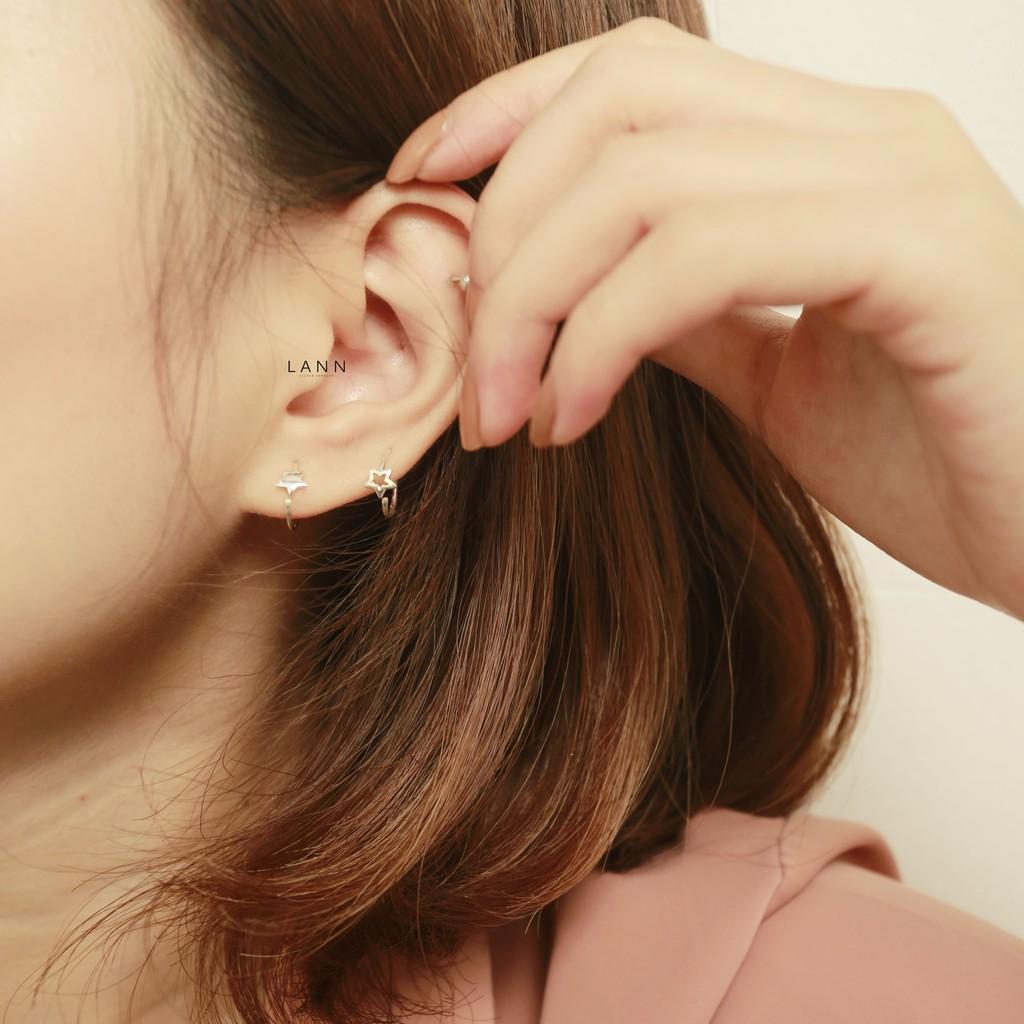 Khuyên tai bạc Minimalist S925 LANN