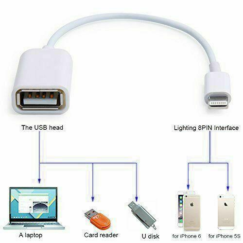 Mua For Apple Interface Male to USB Female OTG Adapter Cable for