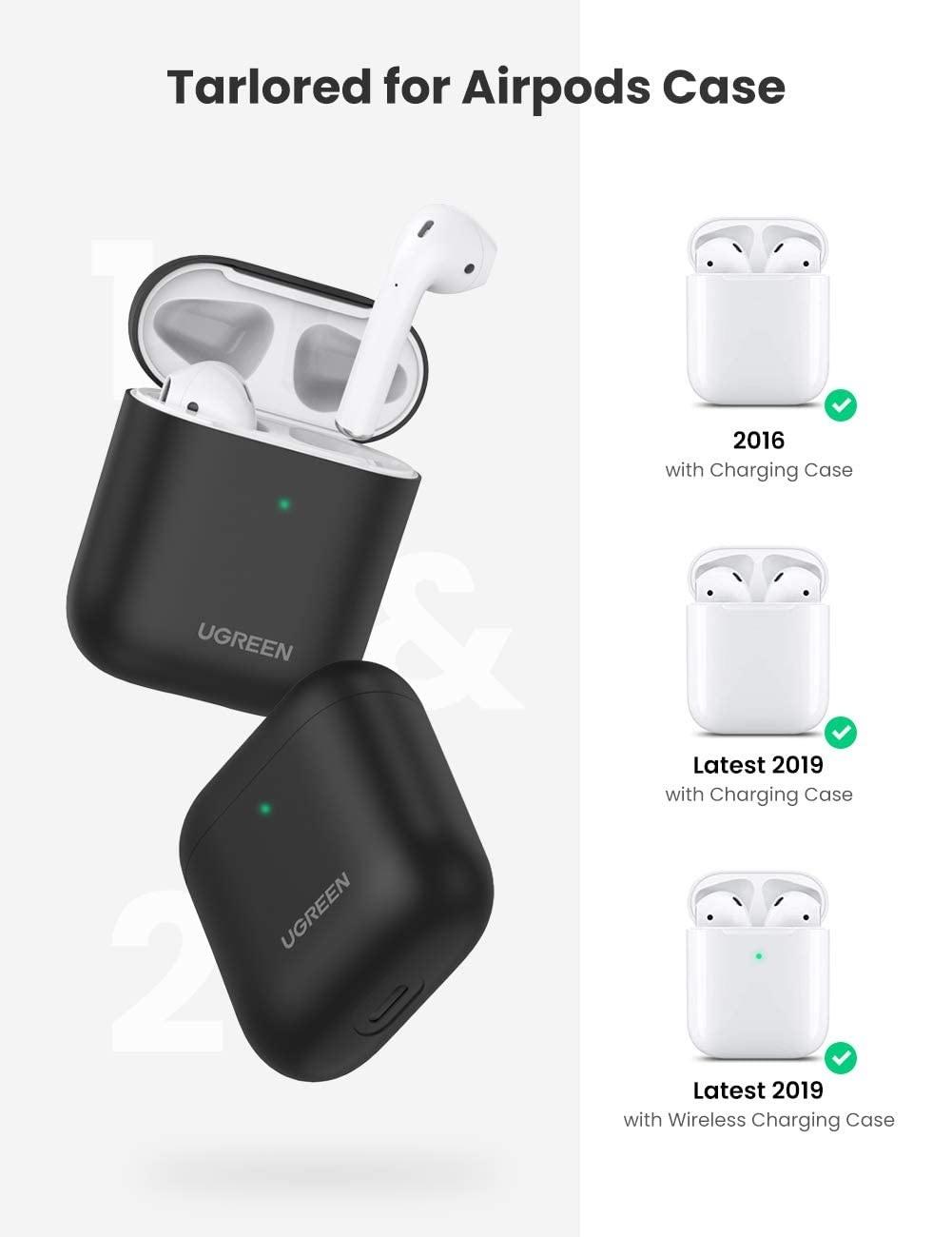 Ugreen UG80479LP367TK Airpods Màu Đen Hộp bảo vệ Silicone - HÀNG CHÍNH HÃNG