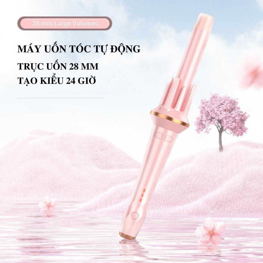 Máy uốn tóc xoăn tự động Boorui XN388, uốn tóc ion âm, chất liệu gốm sứ đường kính uốn 28 mm, giữ nếp lên đến 12 giờ