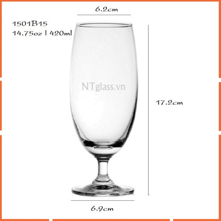Ly uống bia có chân 420ml-1501B15