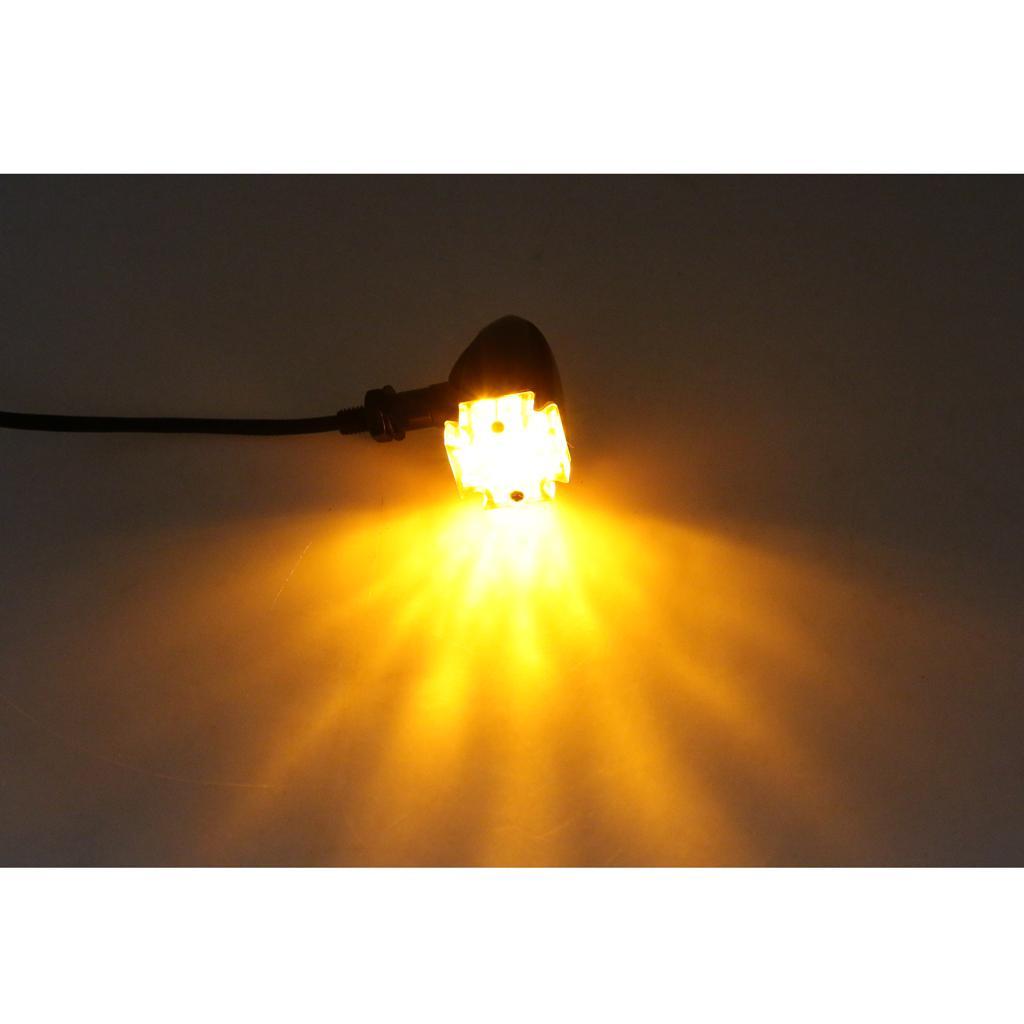 Pair Amber Light For Motorcycle Front Rear Turn Signal Indicator Bulb