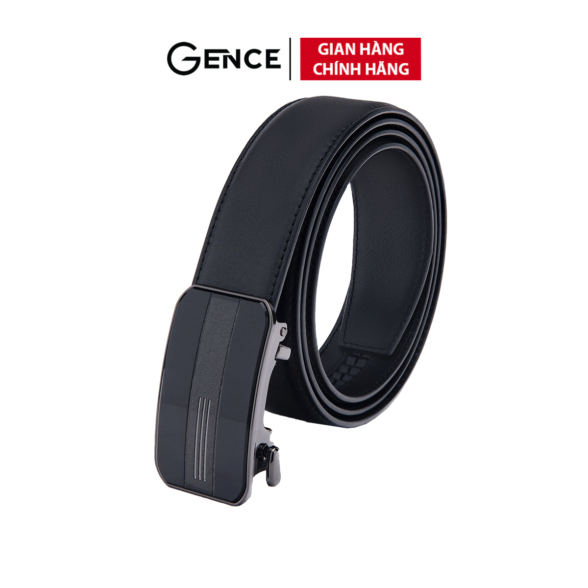 Thắt Lưng Nam Hàng Hiệu GENCE LG39 Chất Liệu Da Bò Cao Cấp Màu Đen
