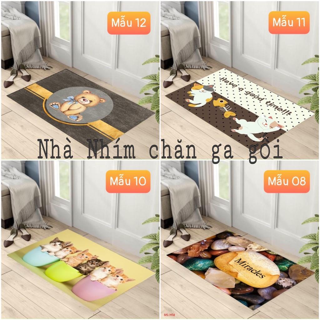 THẢM LAU CHÂN 3D CHỐNG TRƠN TRƯỢT 40x60CM