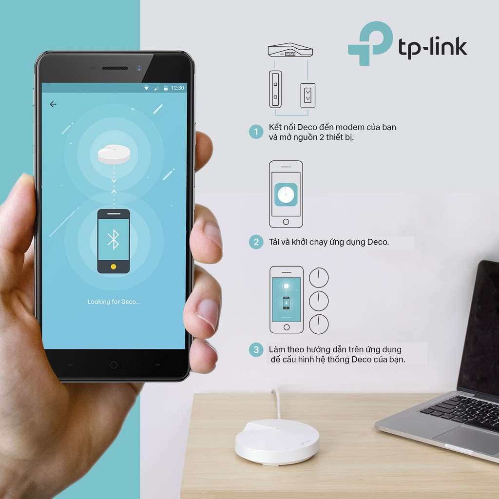 Bộ Phát Wifi Mesh TP-Link Deco M5 AC1300  - Hàng Chính Hãng