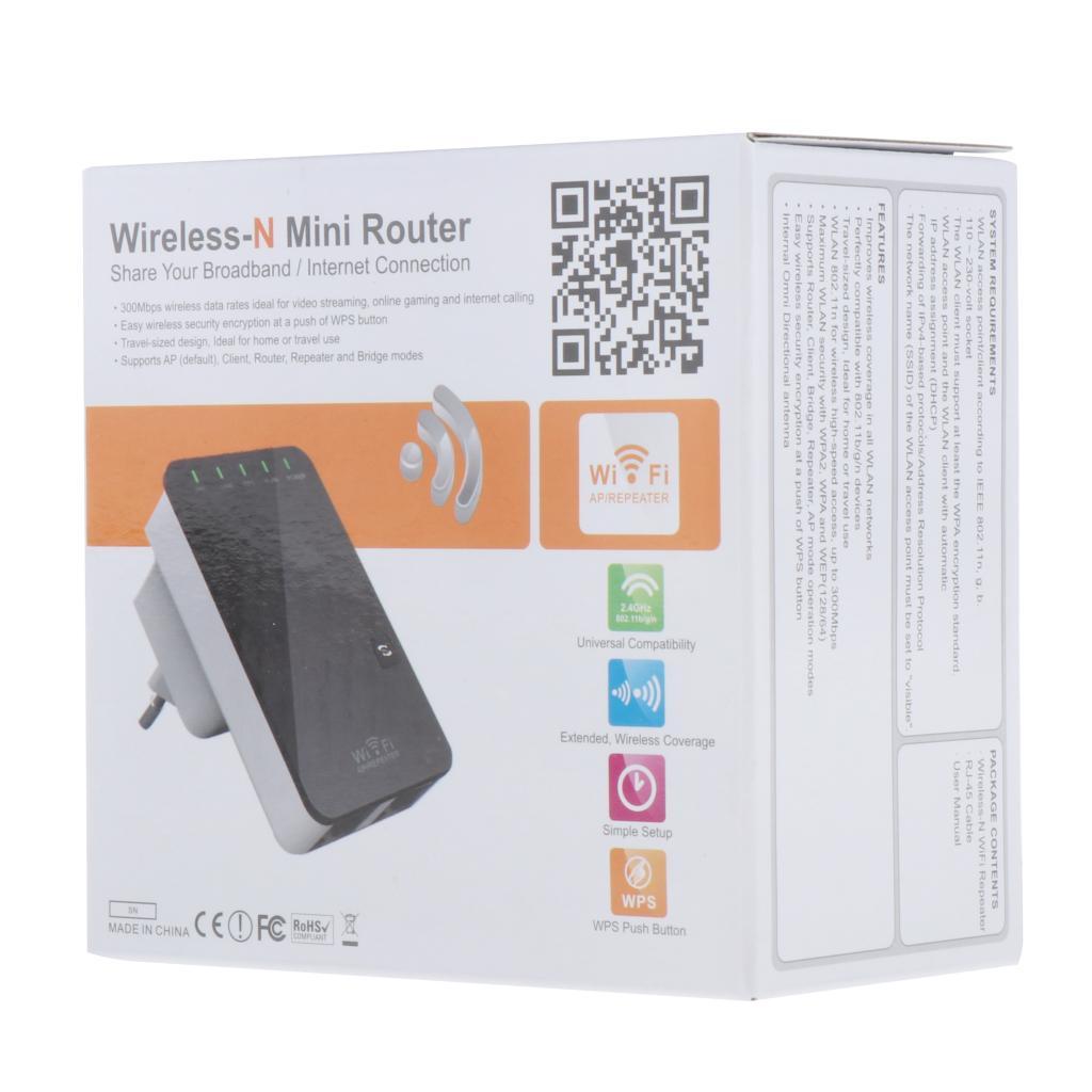 Wifi Repeater 300Mbps Wireless-N 802.11n/g/b AP Router Extender UK Plug