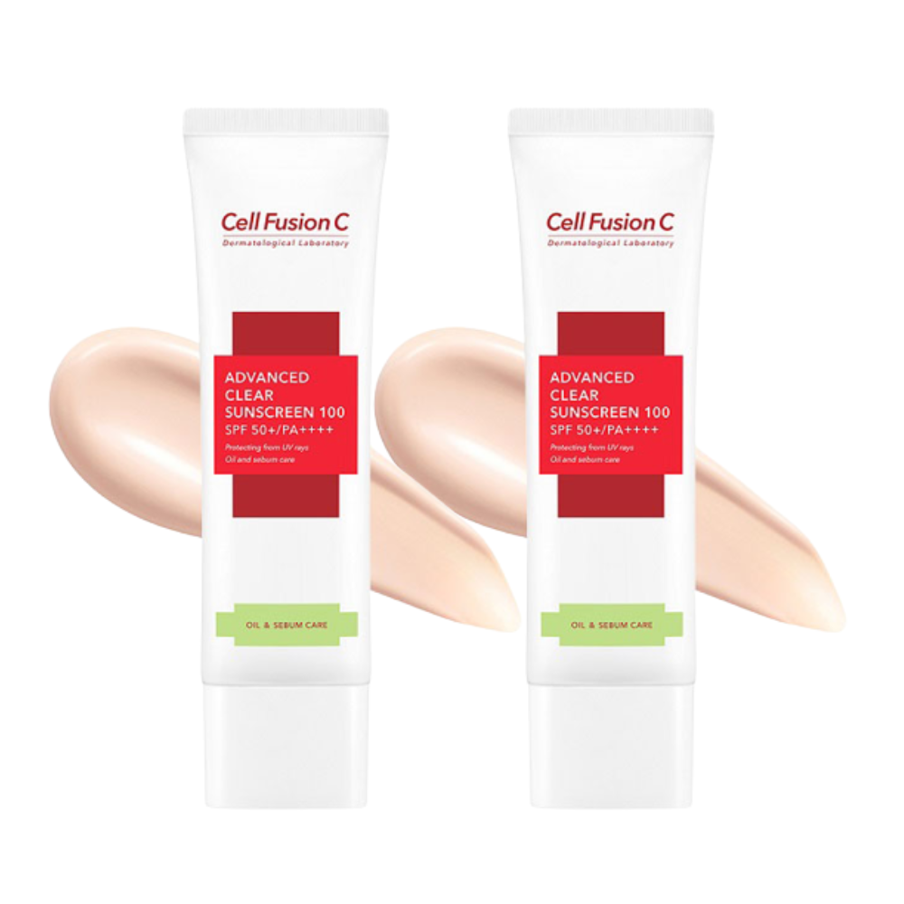 Bộ đôi kem chống nắng cho da dầu mụn Cell Fusion C Advance Clear Sunscreen 100 SPF 50+/PA++++