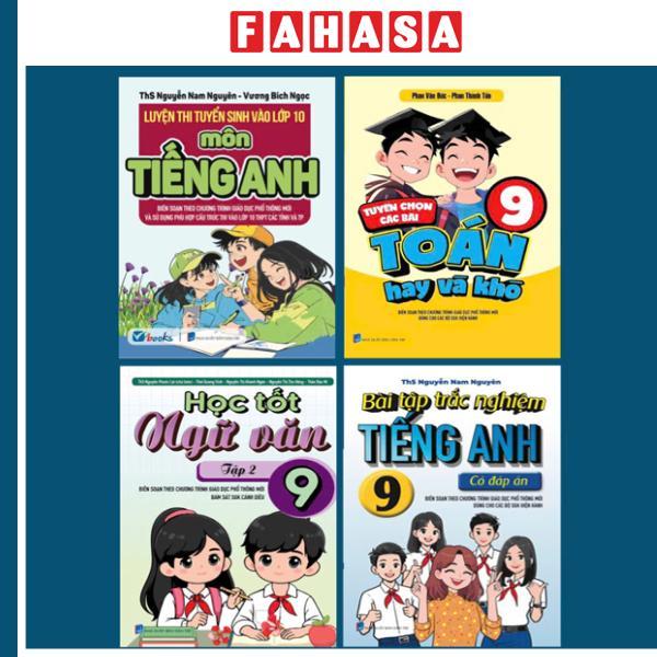 Sách - Bộ Sách Luyện Thi Vào Lớp 10 - Môn Tiếng Anh + Ngữ Văn + Toán (Bộ 4 Cuốn)