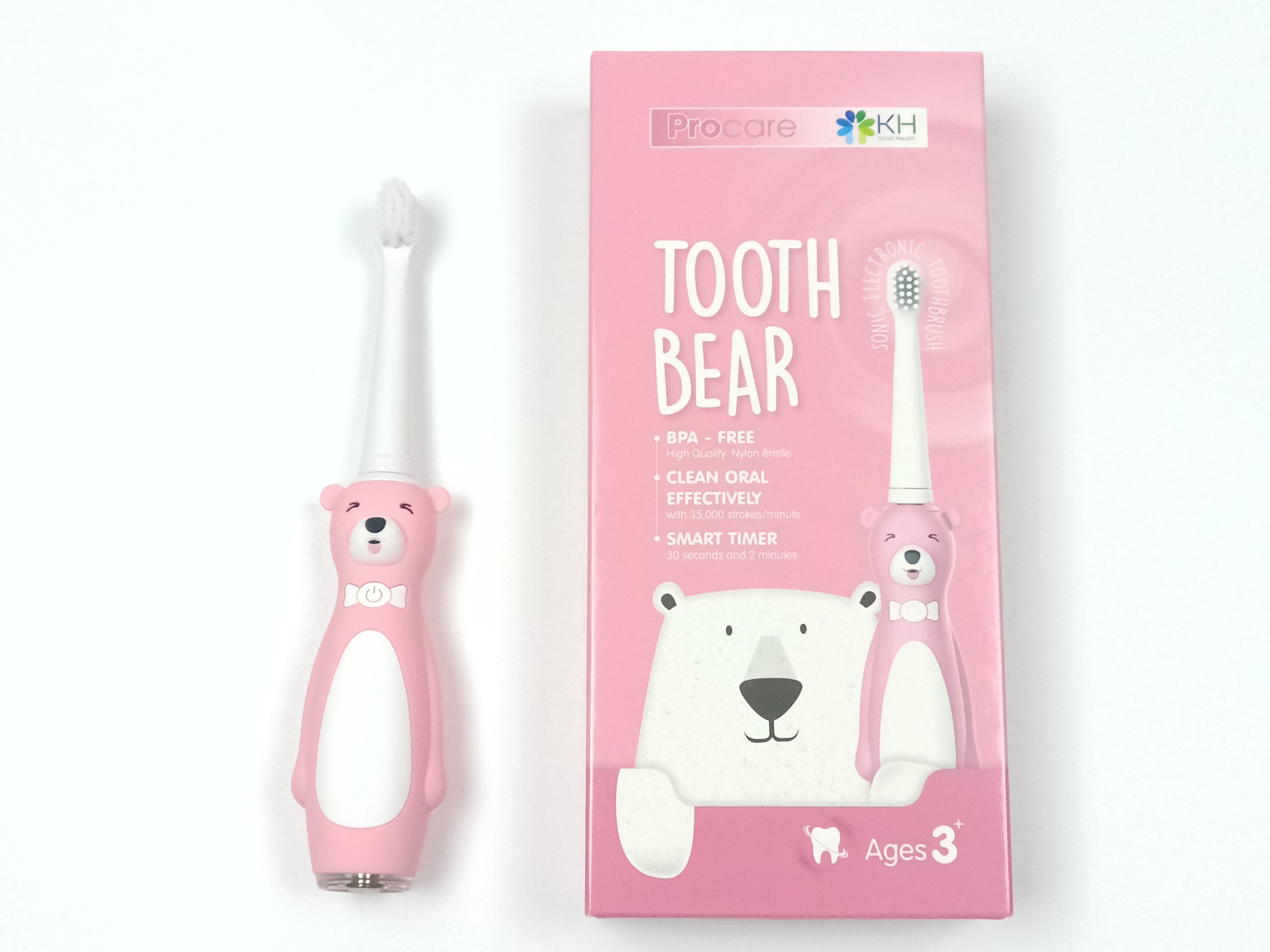 BÀN CHẢI MÁY TOOTHBEAR SIÊU CẤP DỄ THƯƠNG (HỒNG/XANH)